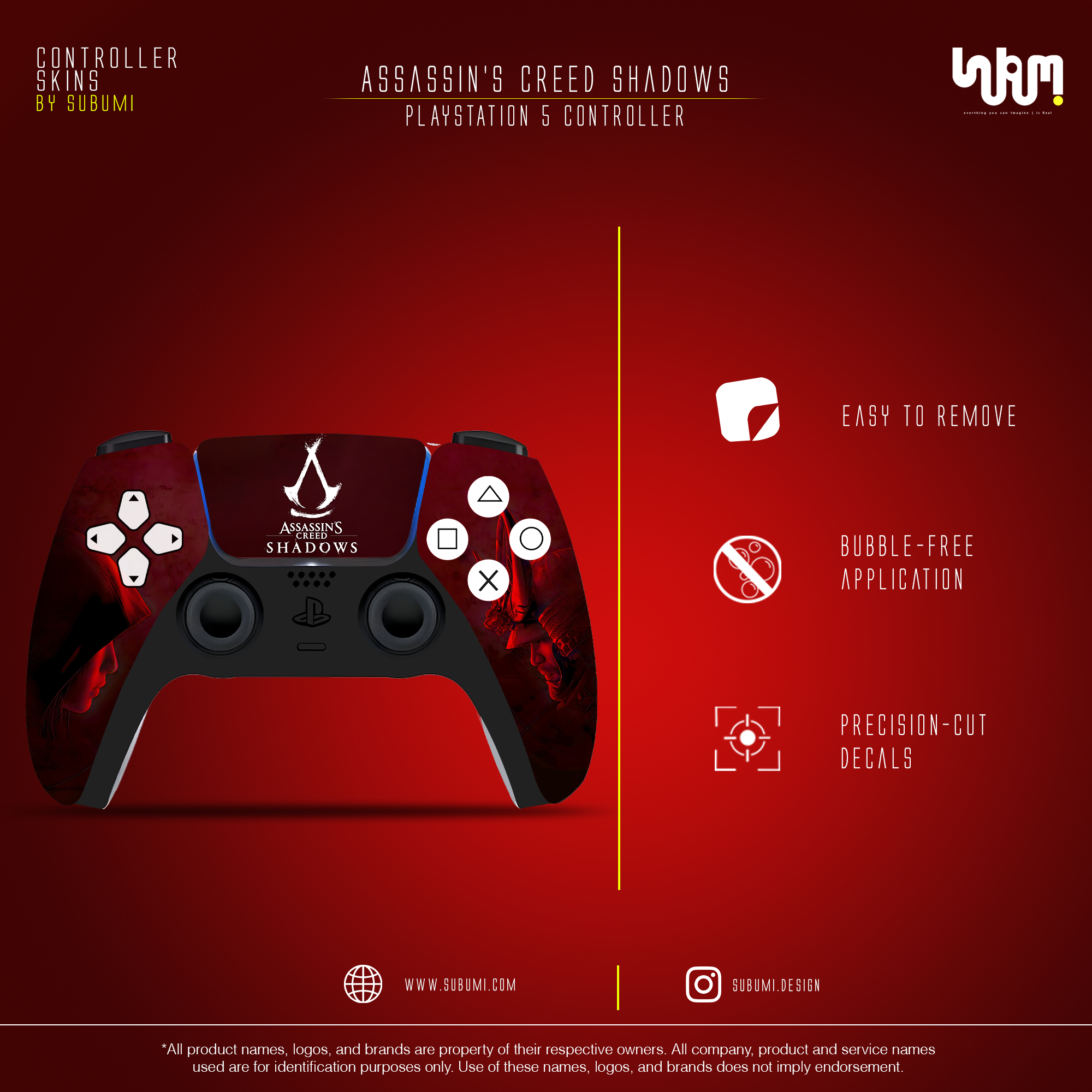 Assassin's Creed Shadows Controller Skin by SUBUMi