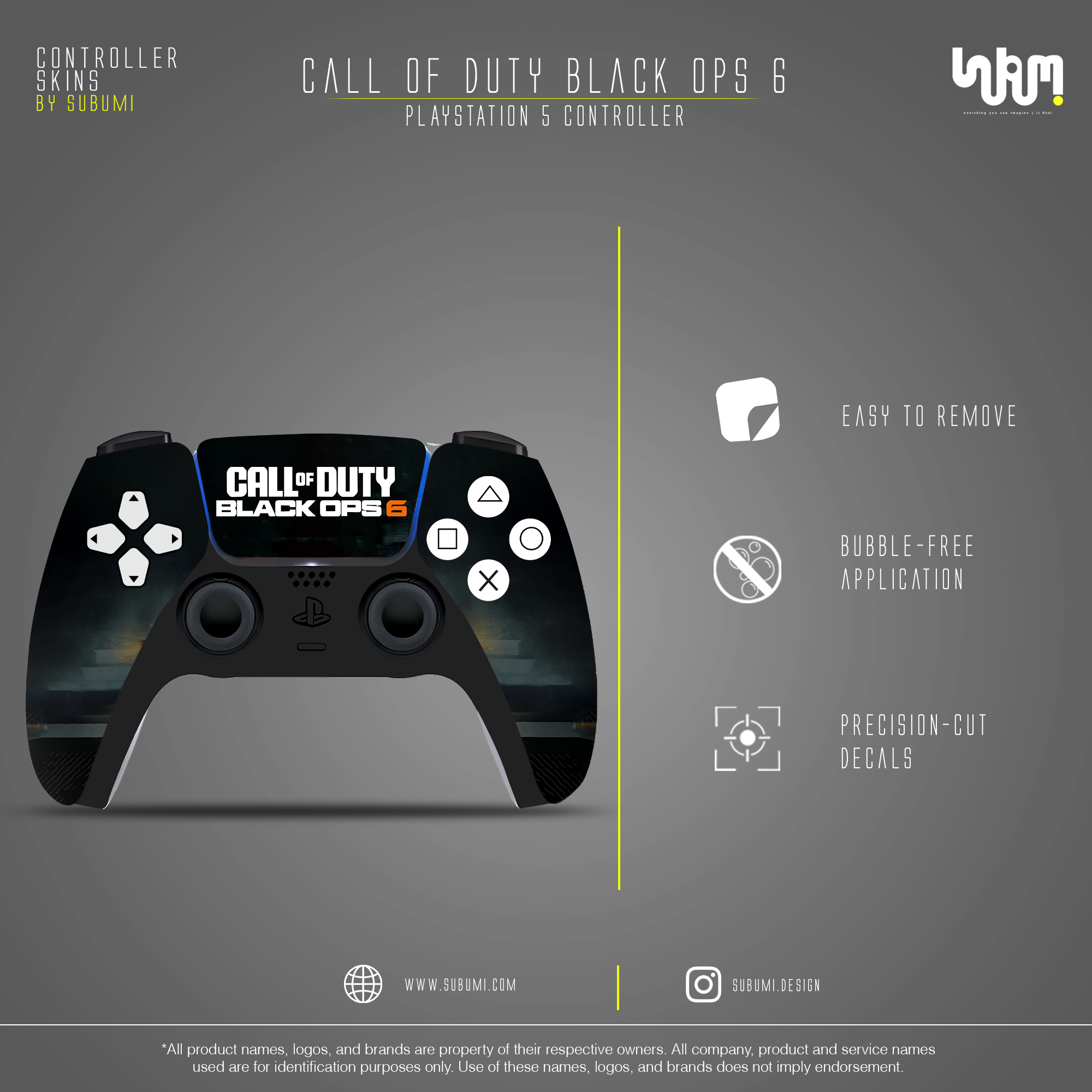 Call of Duty Black OPS 6 Controller Skin by SUBUMi