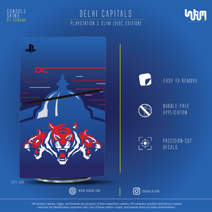 Delhi Capitals IPL inspired Console Skin by SUBUMI for Playstation 5 Slim Disc
