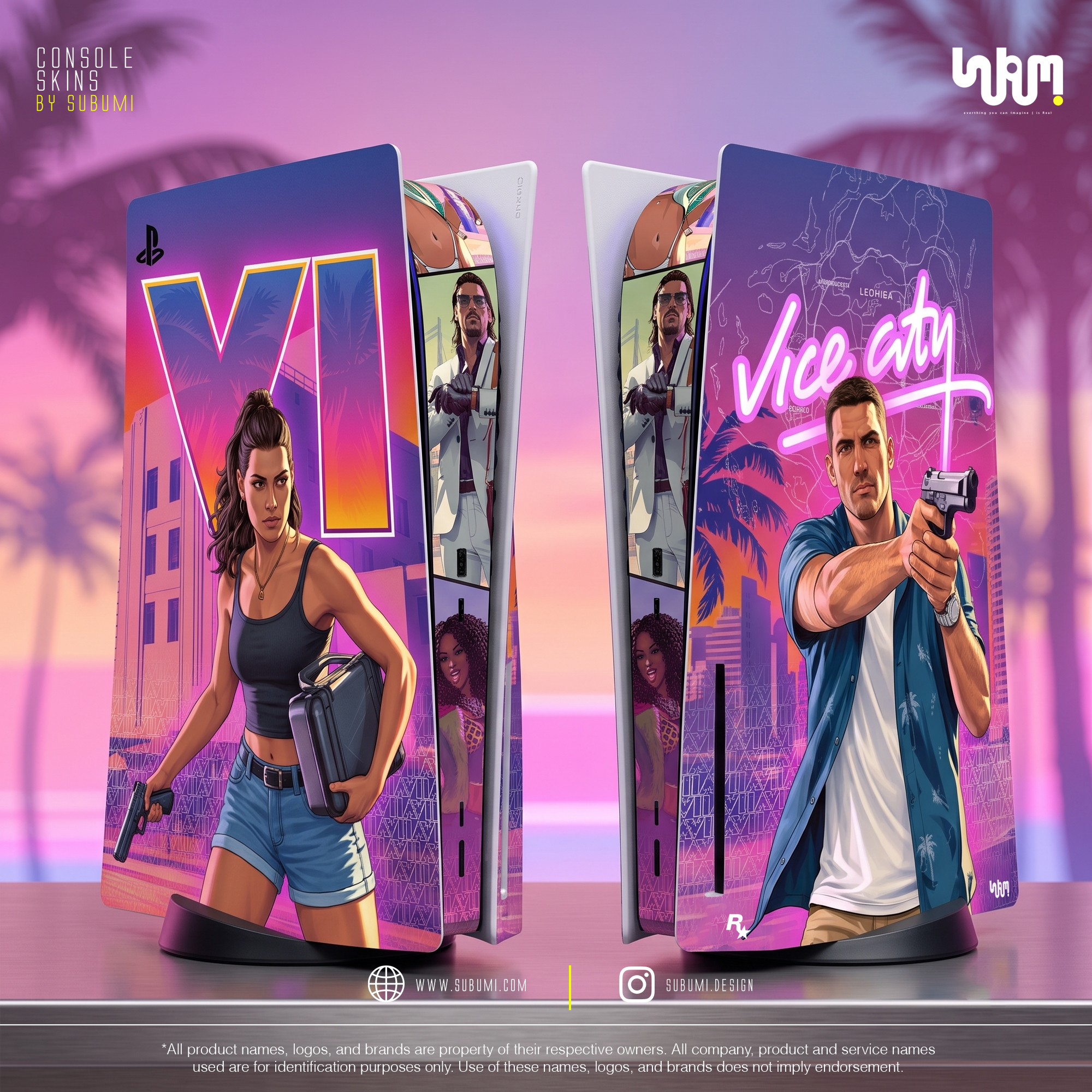 GTA VI PS5 Console Skin | SUBUMI