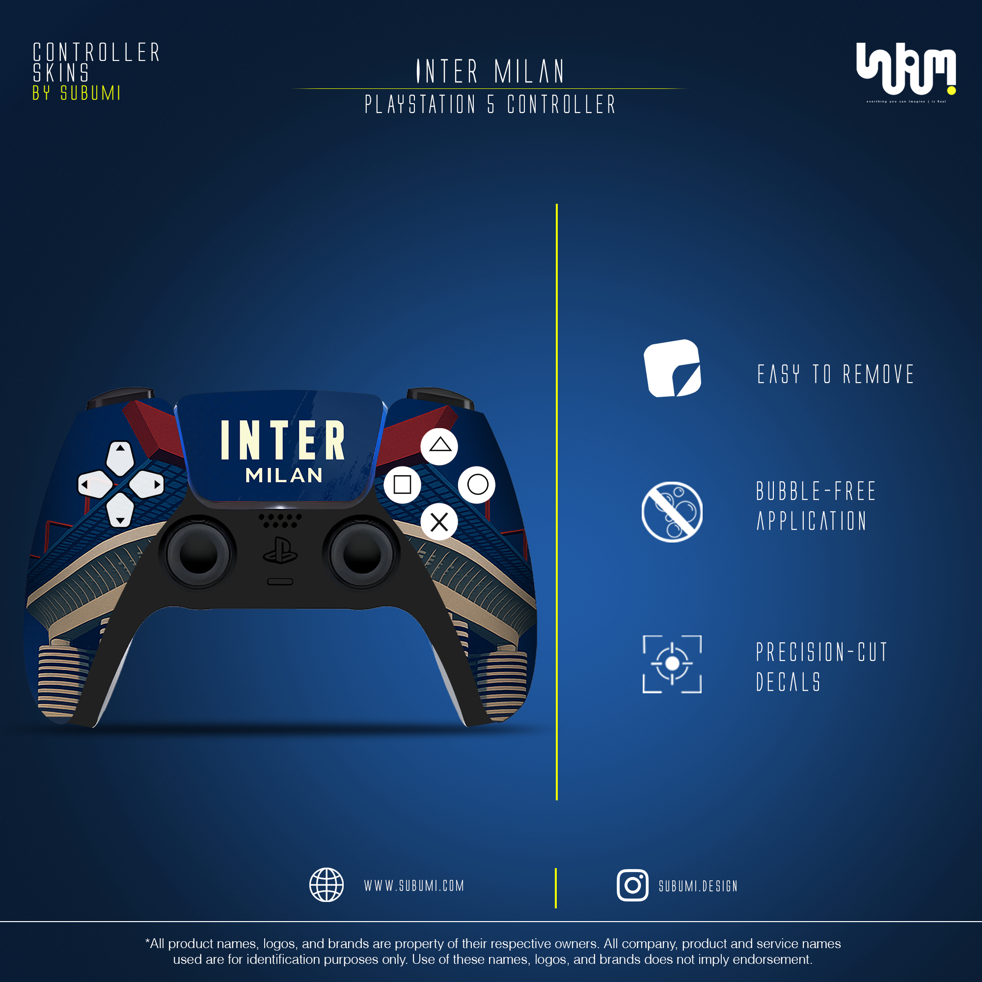 Inter Milan PS5 Controller Skin