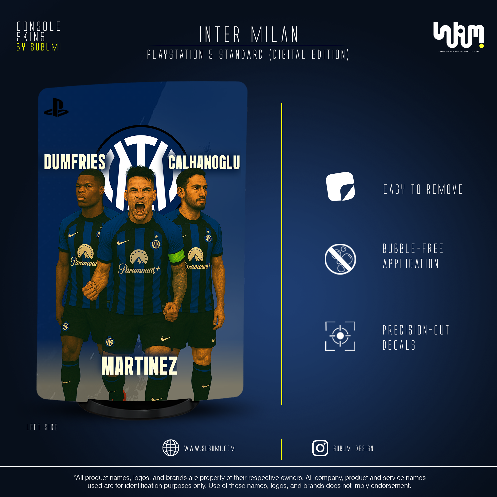 SUBUMI Inter Milan PS5 Skin