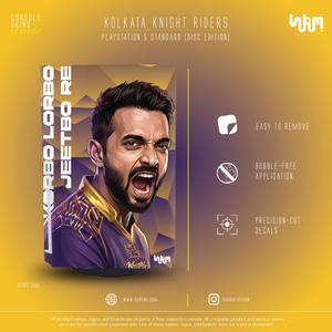 Kolkata Knight Riders IPL inspired Console Skin by SUBUMI for Playstation 5 Standard Disc