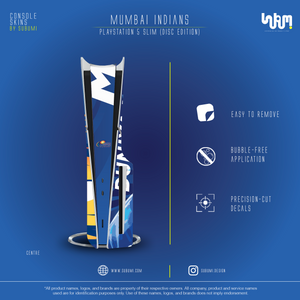 Mumbai Indians IPL inspired Console Skin by SUBUMI for Playstation 5 Slim Disc