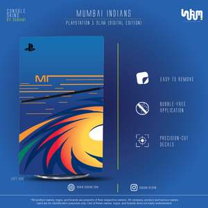Mumbai Indians IPL inspired Console Skin by SUBUMI for Playstation 5 Slim Digital