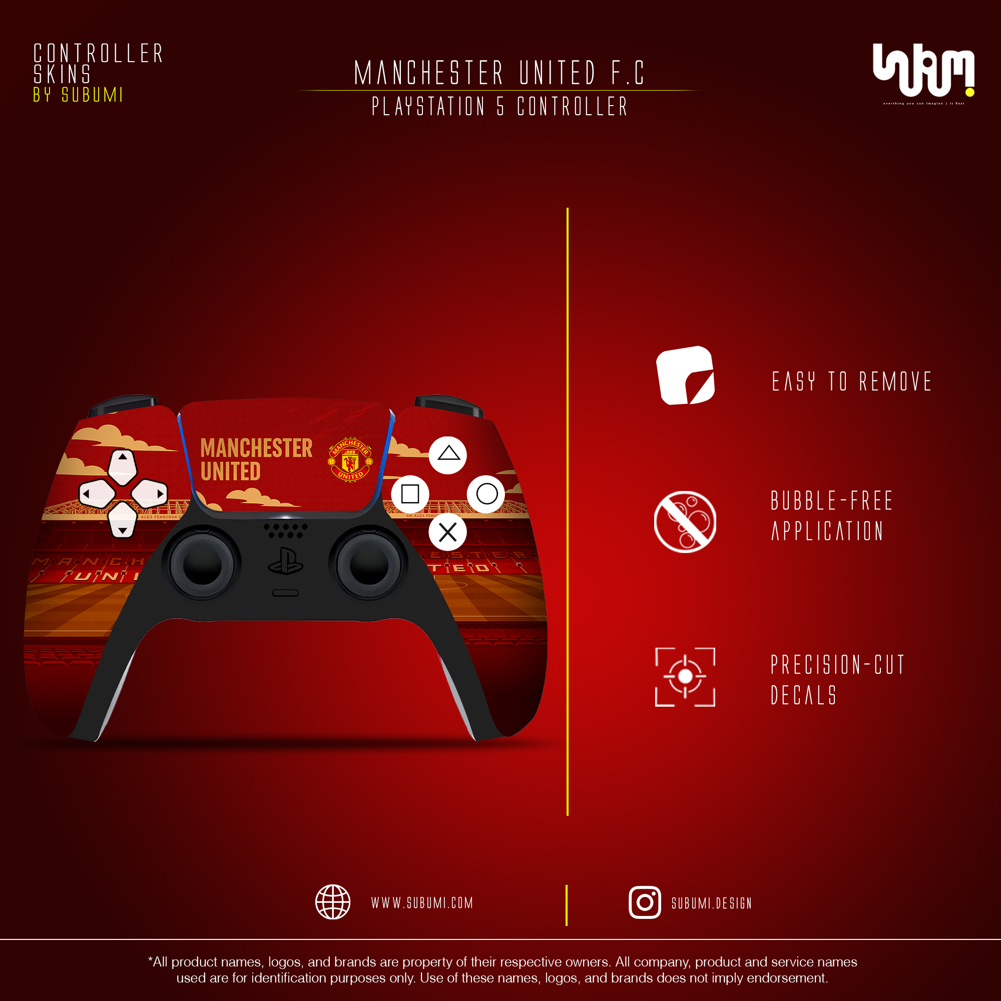 Manchester United PS5 Controller Skin