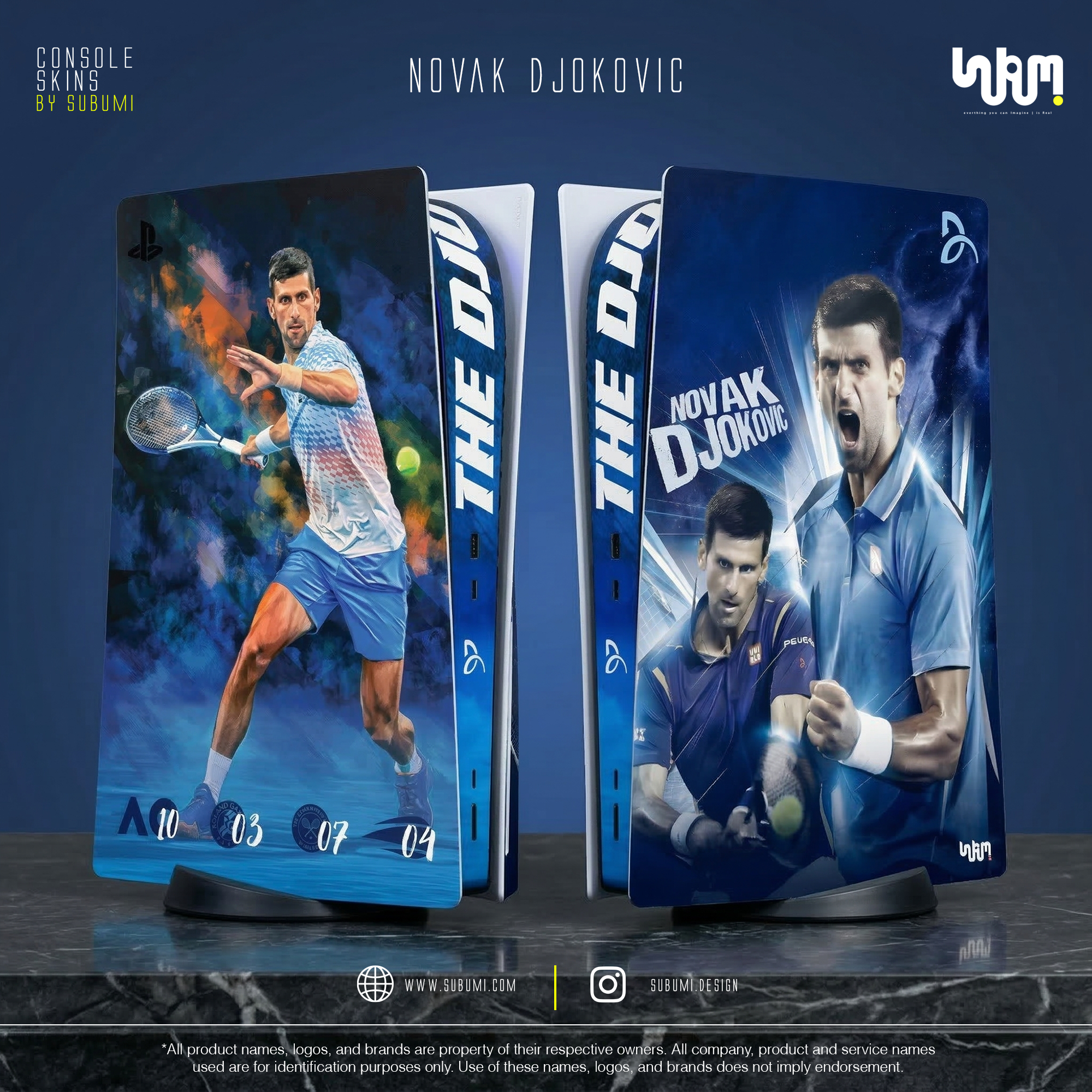Novak Djokovic Console Skin by SUBUMI