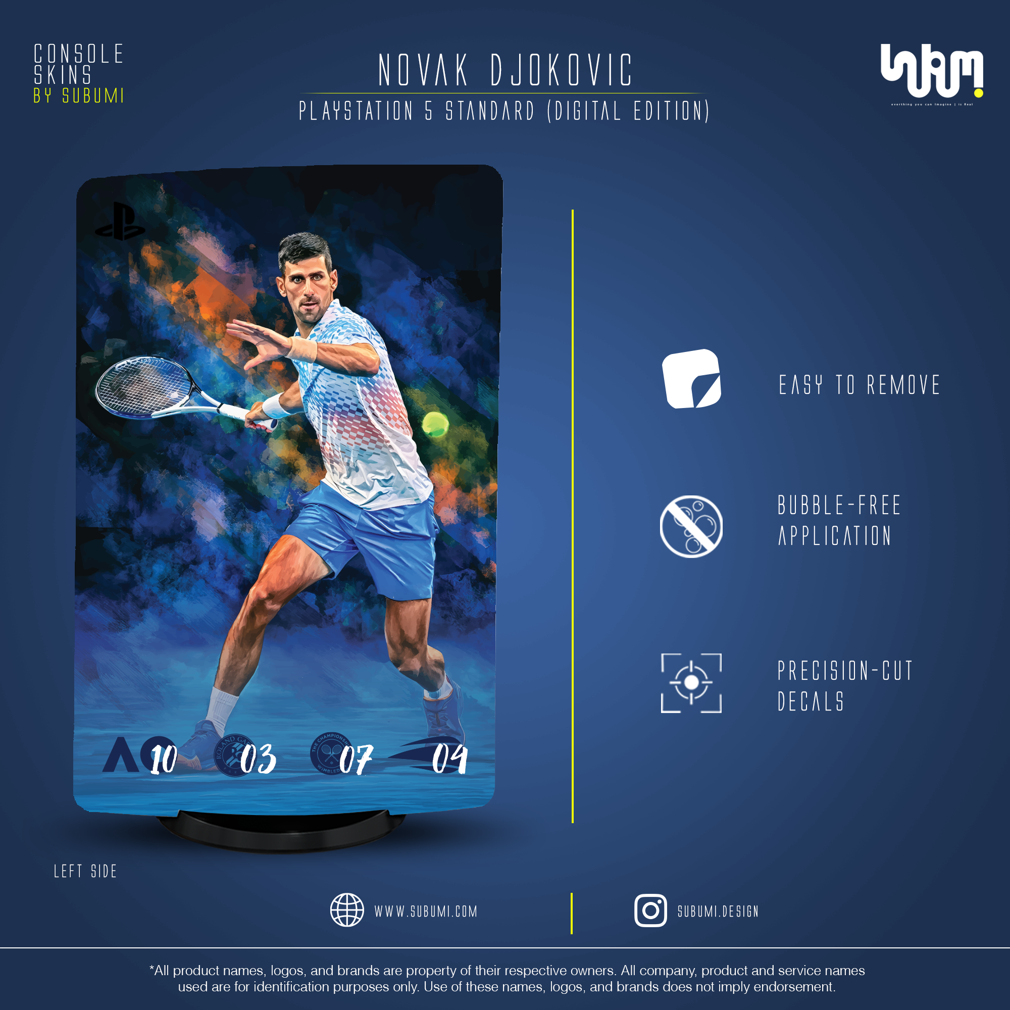 Novak Djokovic PS5 Skin by SUBUMI