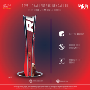 Royal Challengers Bengaluru IPL inspired Console Skin by SUBUMI for Playstation 5 Slim Digital