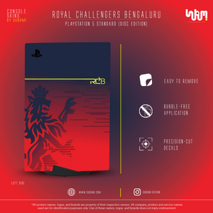 Royal Challengers Bengaluru IPL inspired Console Skin by SUBUMI for Playstation 5 Standard Disc