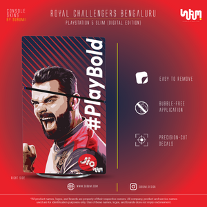 Royal Challengers Bengaluru IPL inspired Console Skin by SUBUMI for Playstation 5 Slim Digital