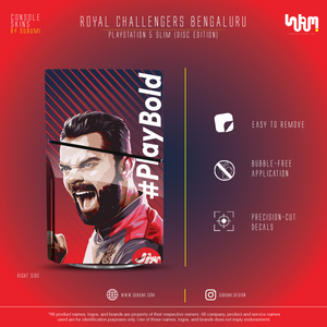 Royal Challengers Bengaluru IPL inspired Console Skin by SUBUMI for Playstation 5 Slim Disc