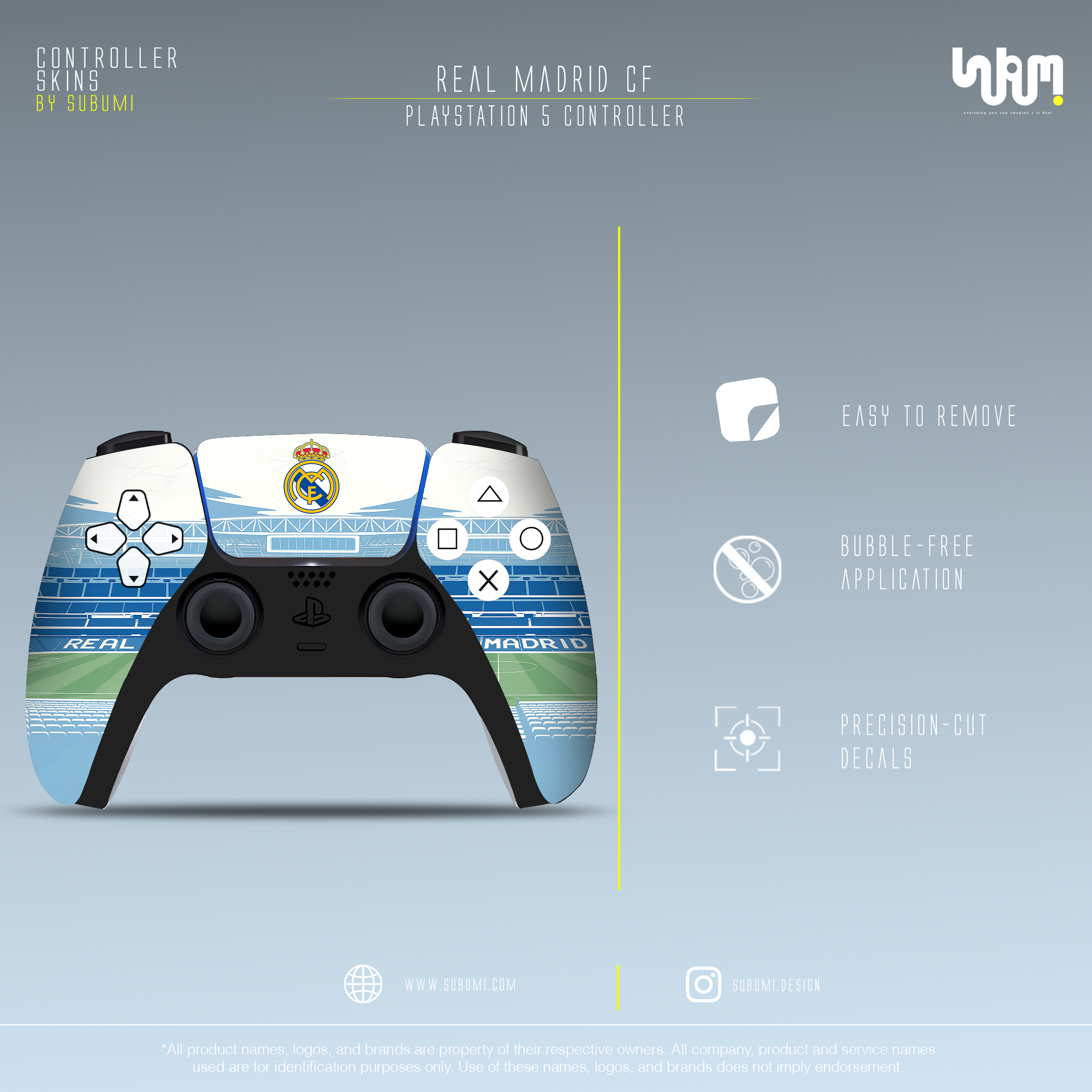 Real Madrid PS5 Controller Skin