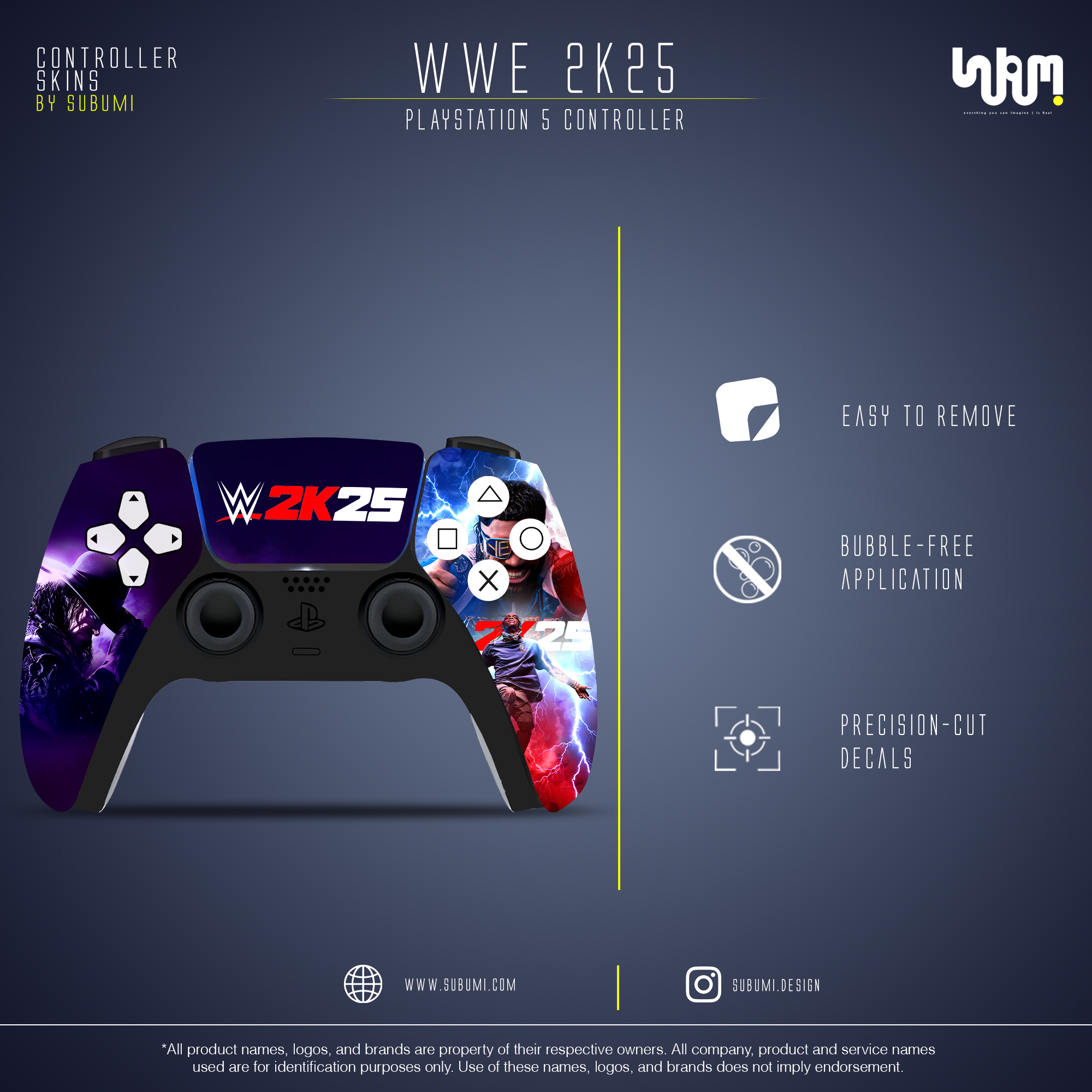 WWE 2K25 Edition 1 Controller Skin by SUBUMi
