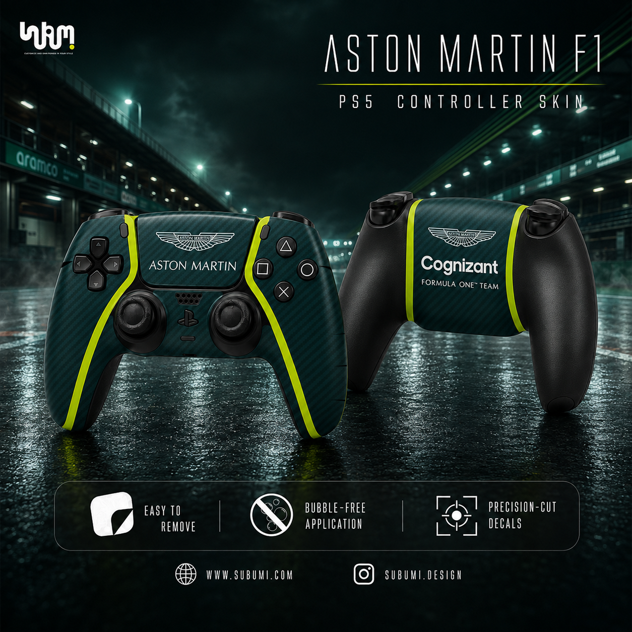 Aston Martin F1 PlayStation 5 Controller Skin by SUBUMI