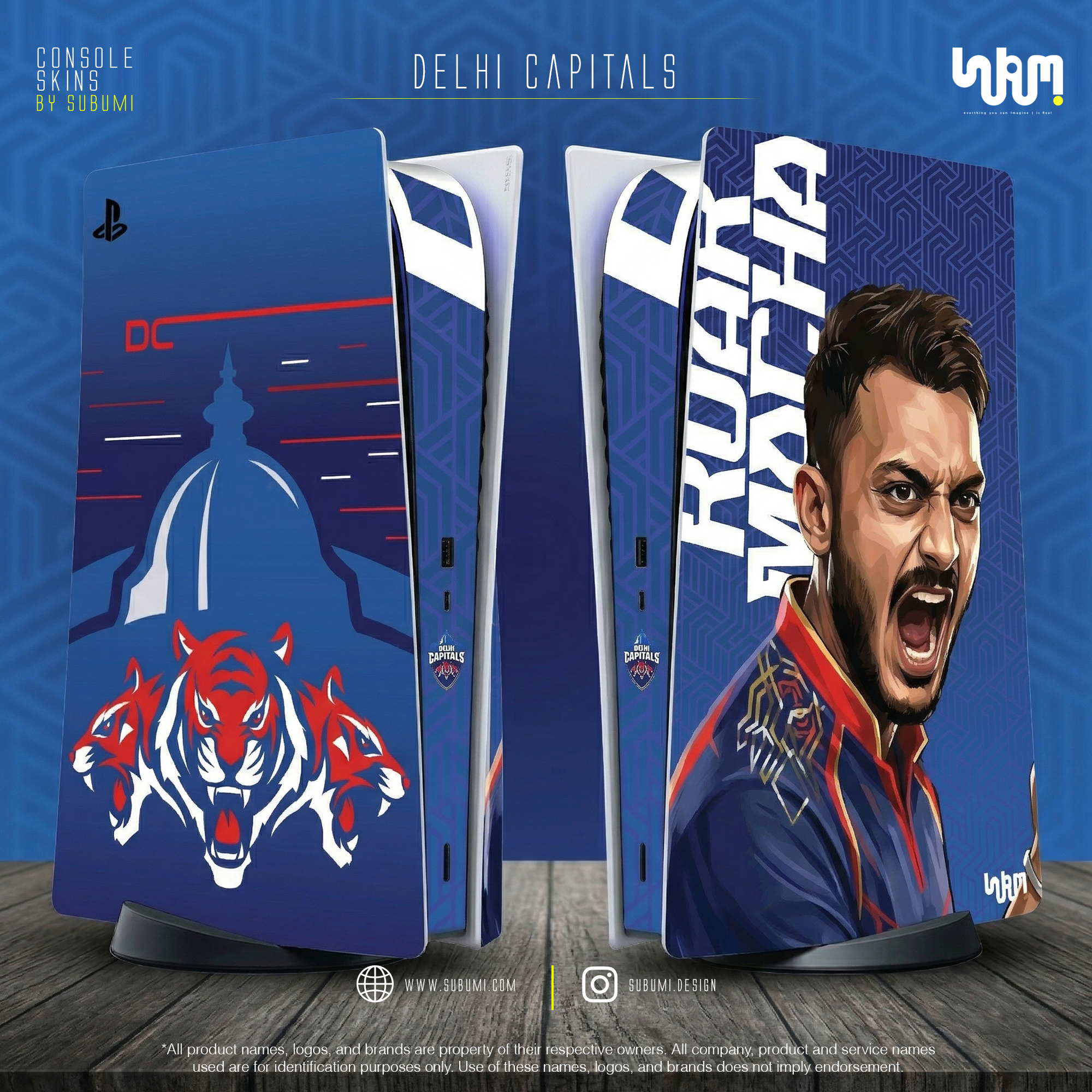 Delhi Capitals IPL inspired Console Skin by SUBUMI for Playstation 5