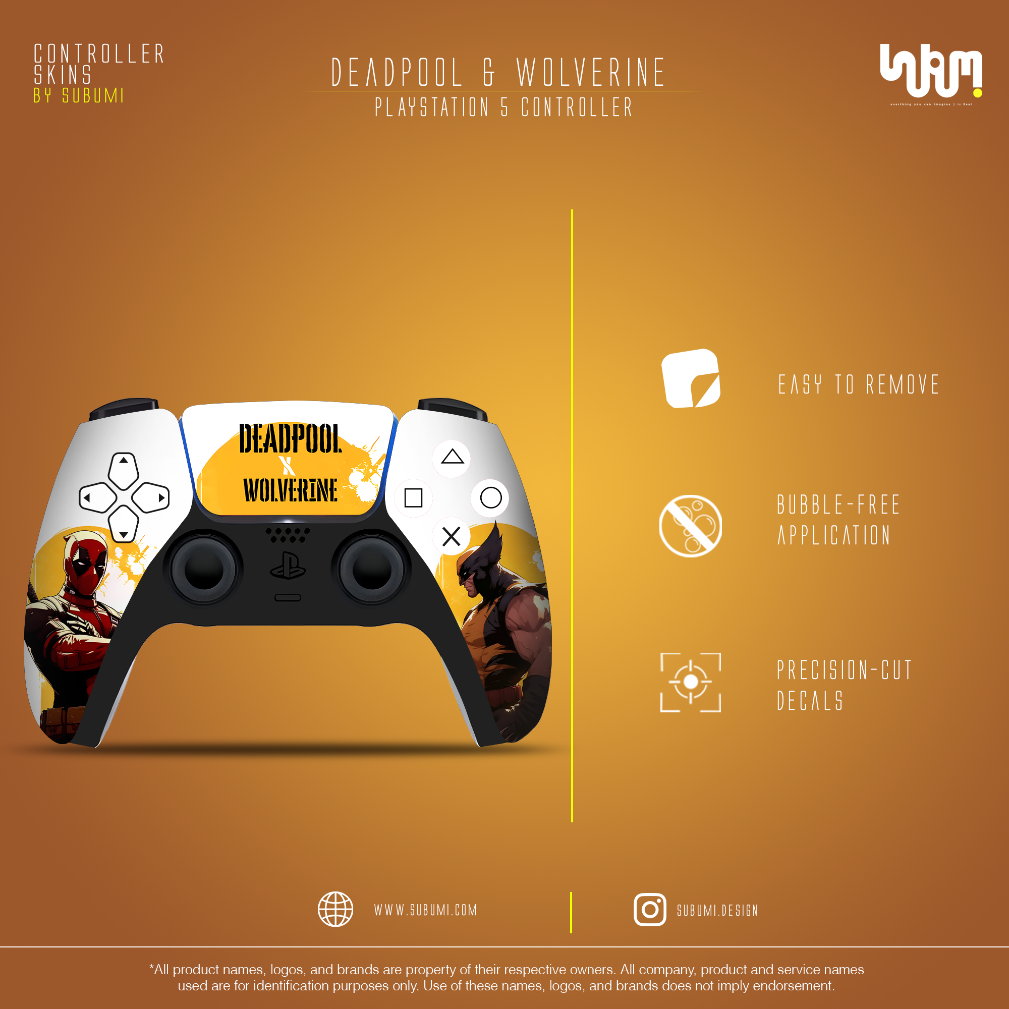 Deadpool X Wolverine Controller Skin by SUBUMi