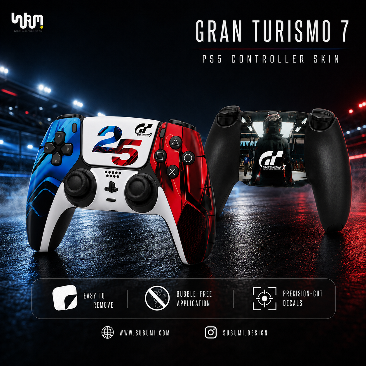 Gran Turismo 7 PlayStation 5 Controller Skin by SUBUMI