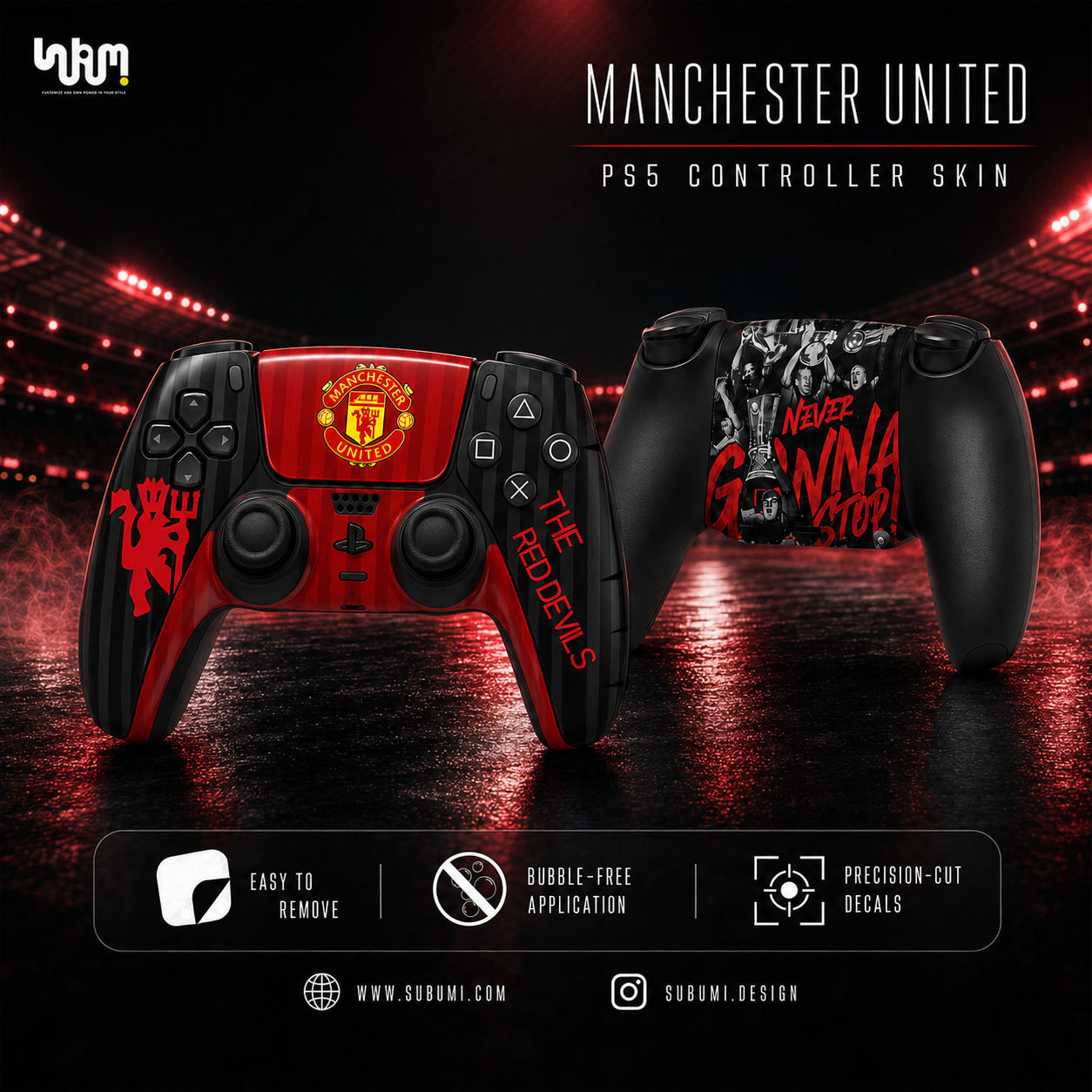 Manchester United PlayStation 5 Controller Skin by SUBUMI