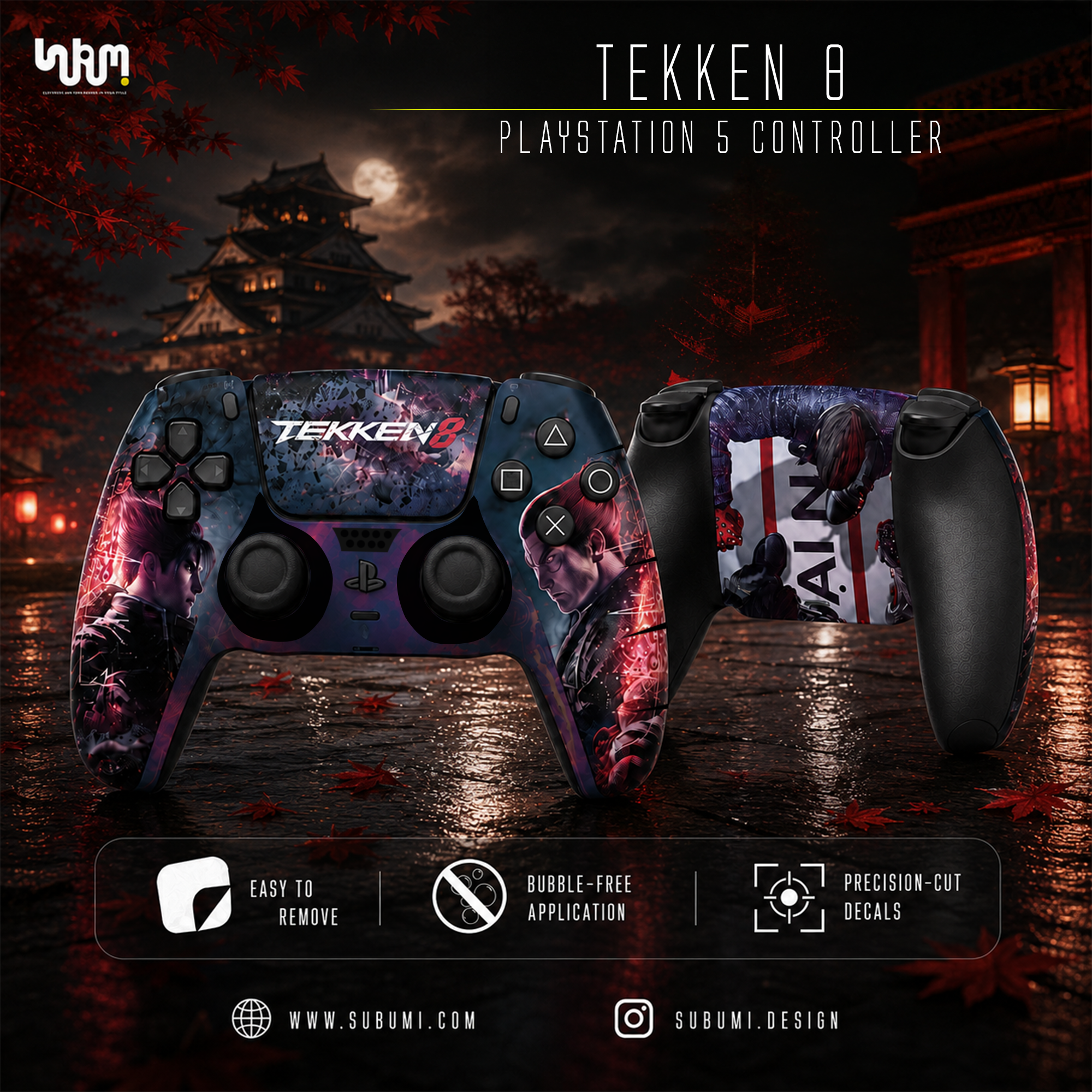 Tekken 8 PlayStation 5 Controller Skin by SUBUMI
