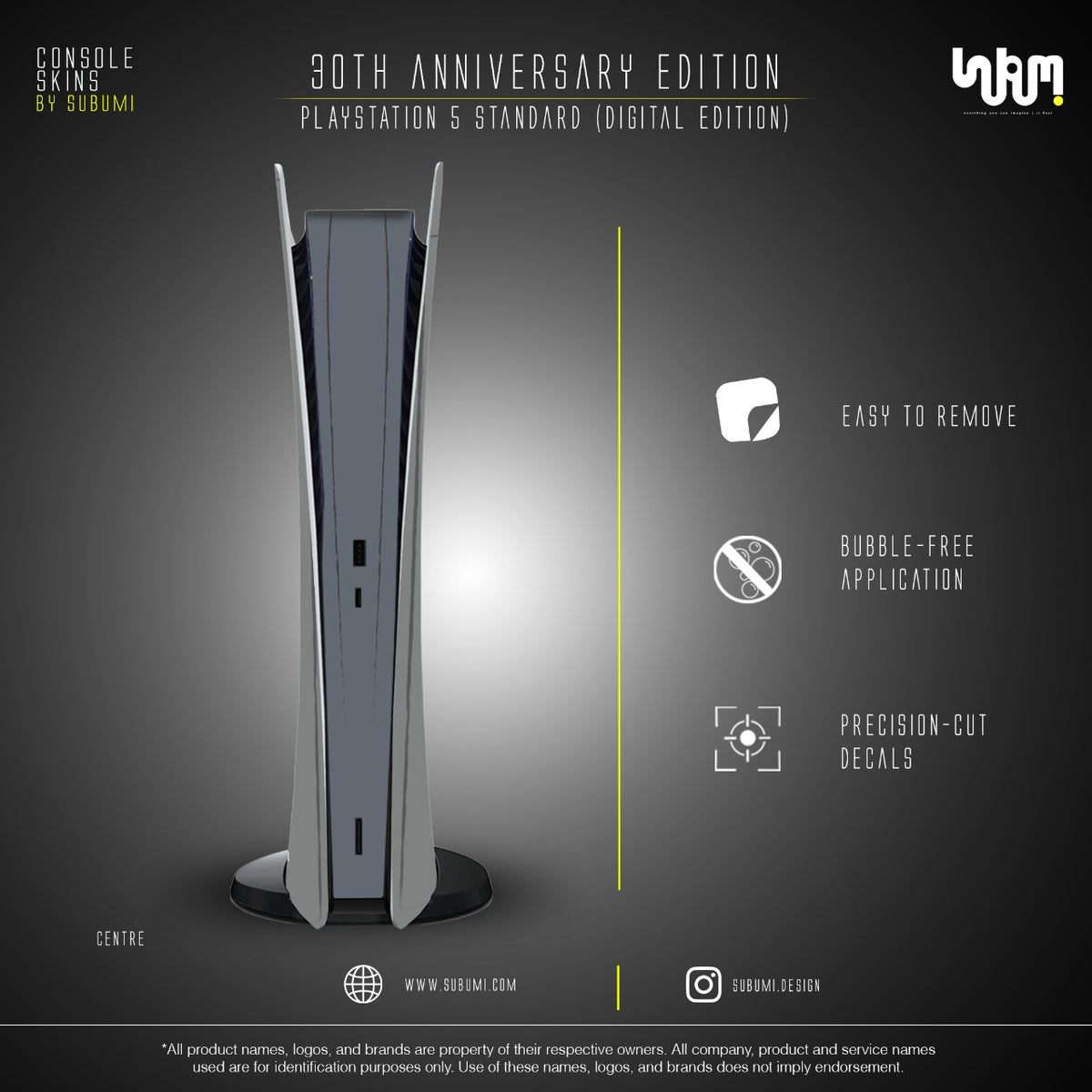 PlayStation 30th Anniversary PS5 Skin SUBUMI