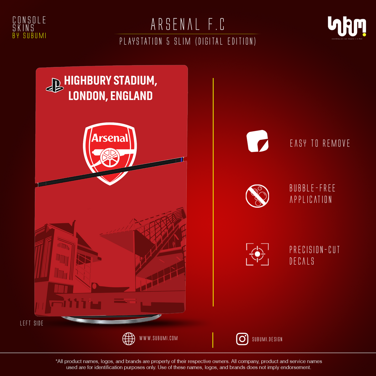 Arsenal Console Skin by SUBUMI — PS5 Slim Digital, image 10