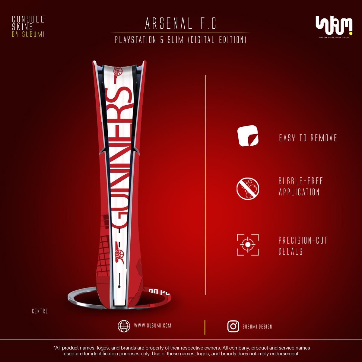 Arsenal Console Skin by SUBUMI — PS5 Slim Digital, image 11