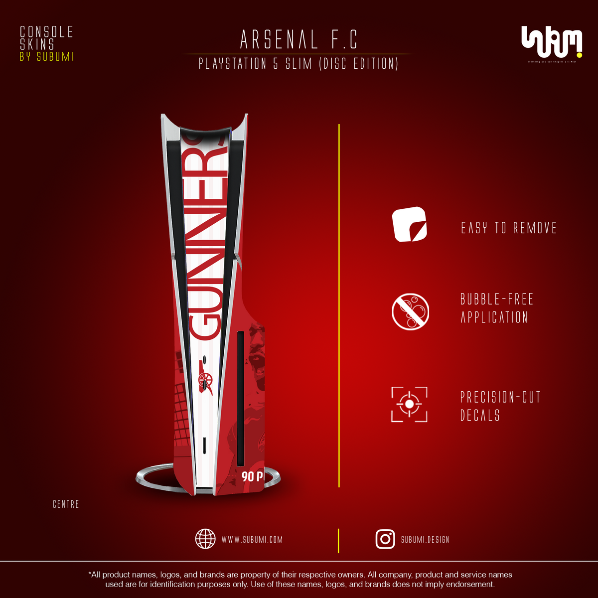 Arsenal Console Skin by SUBUMI — PS5 Slim Disc