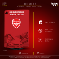 Arsenal Console Skin by SUBUMI — PS5 Standard Digital, left side