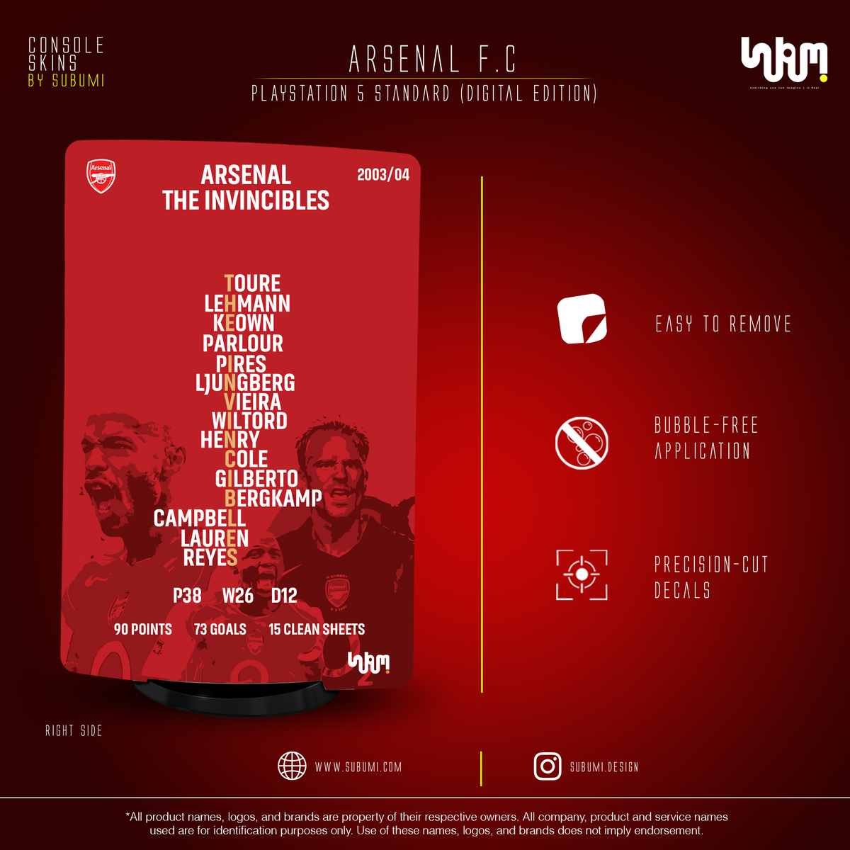SUBUMI PS5 console Skin