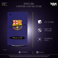 Barcelona Console Skin by SUBUMI — PS5 Slim Disc, left side