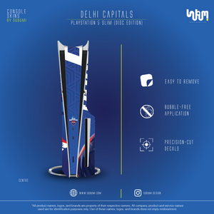 Delhi Capitals IPL inspired Console Skin by SUBUMI for Playstation 5 Slim Disc