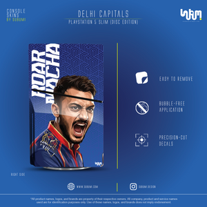 Delhi Capitals IPL inspired Console Skin by SUBUMI for Playstation 5 Slim Disc