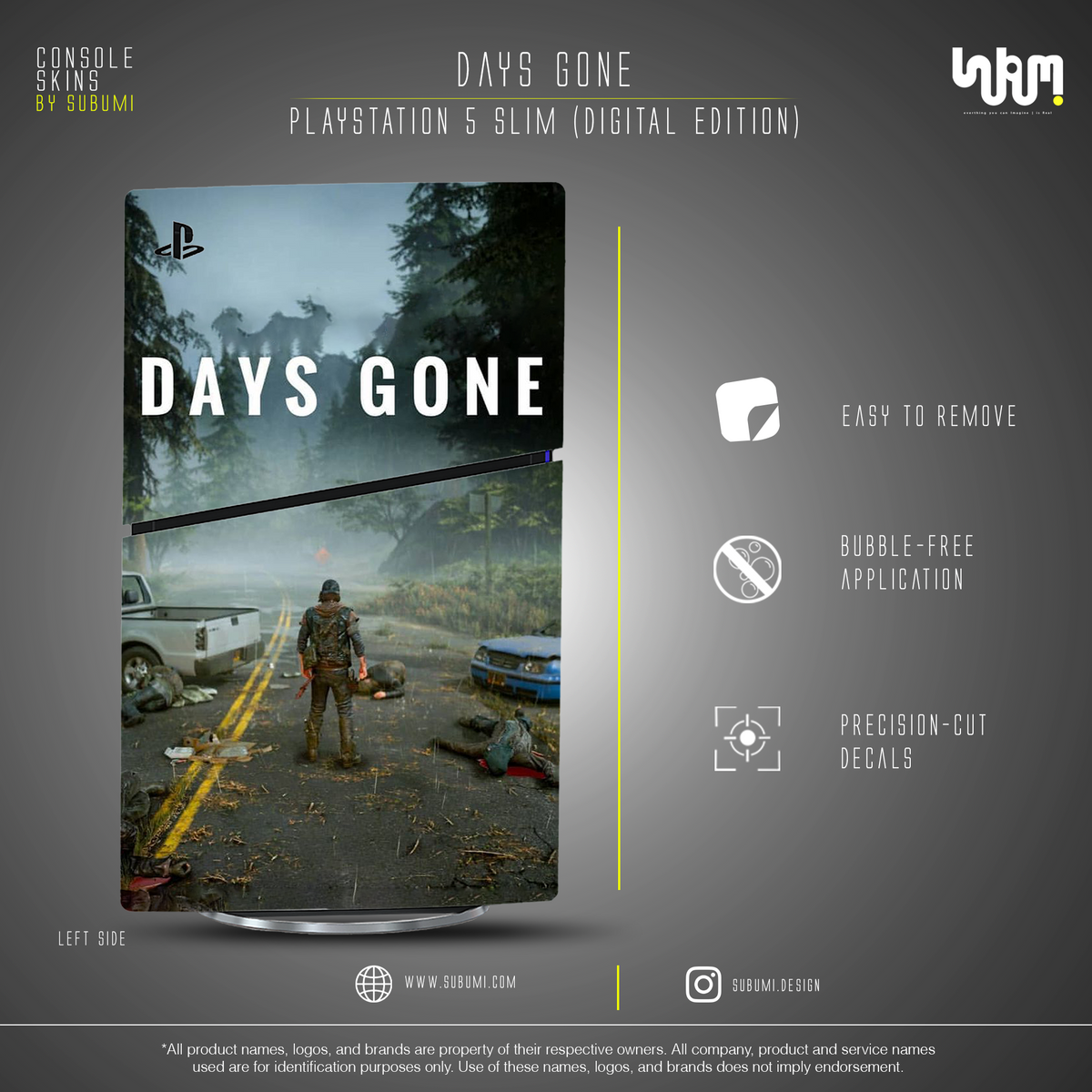 Days Gone Console Skin by SUBUMI — PS5 Slim, left side