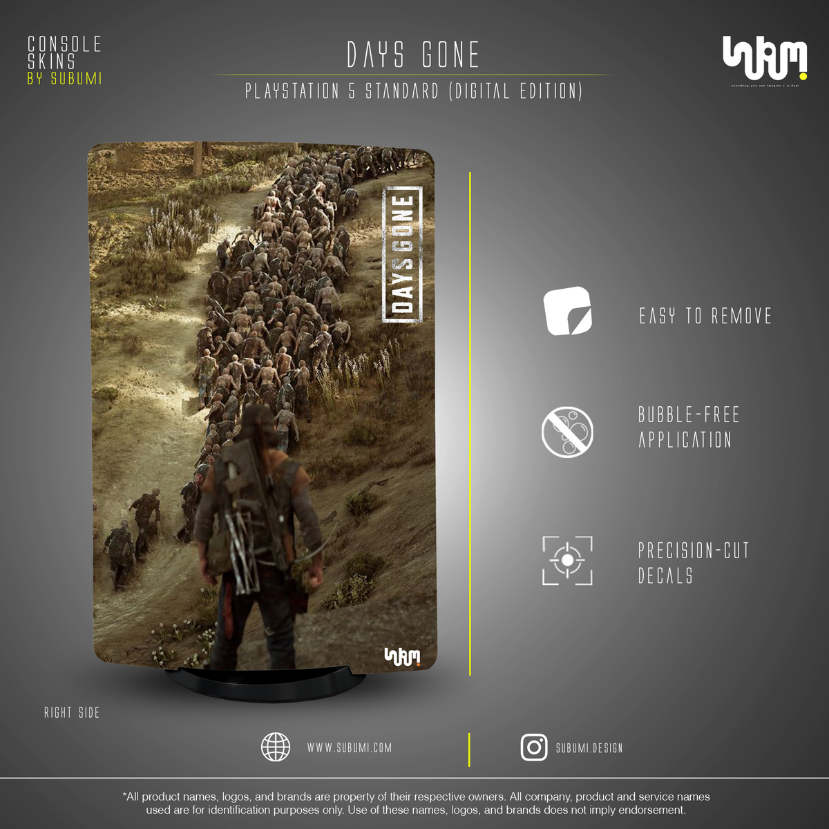 Days Gone Console Skin by SUBUMI — PS5 Standard, right side