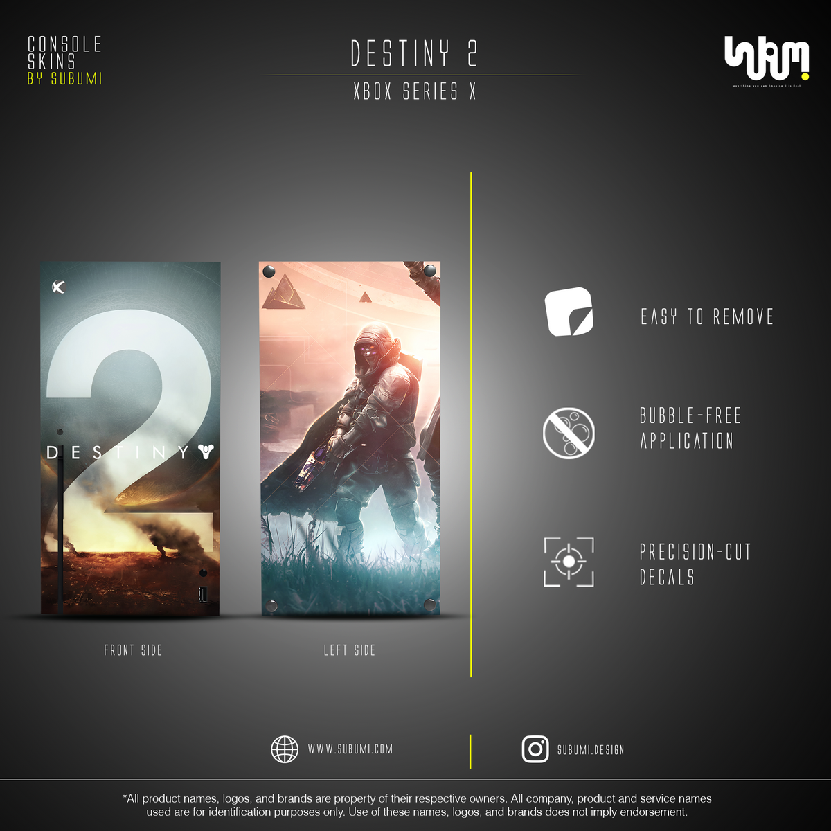 Destiny 2 Console Skin by SUBUMI — Xbox Series X, left side
