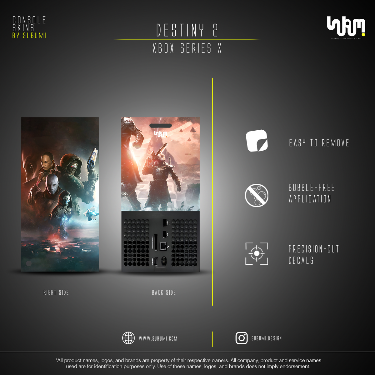 Destiny 2 Console Skin by SUBUMI — Xbox Series X, right side