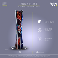 Devil May Cry 5 Console Skin by SUBUMI — PS5 Slim Digital, centre view