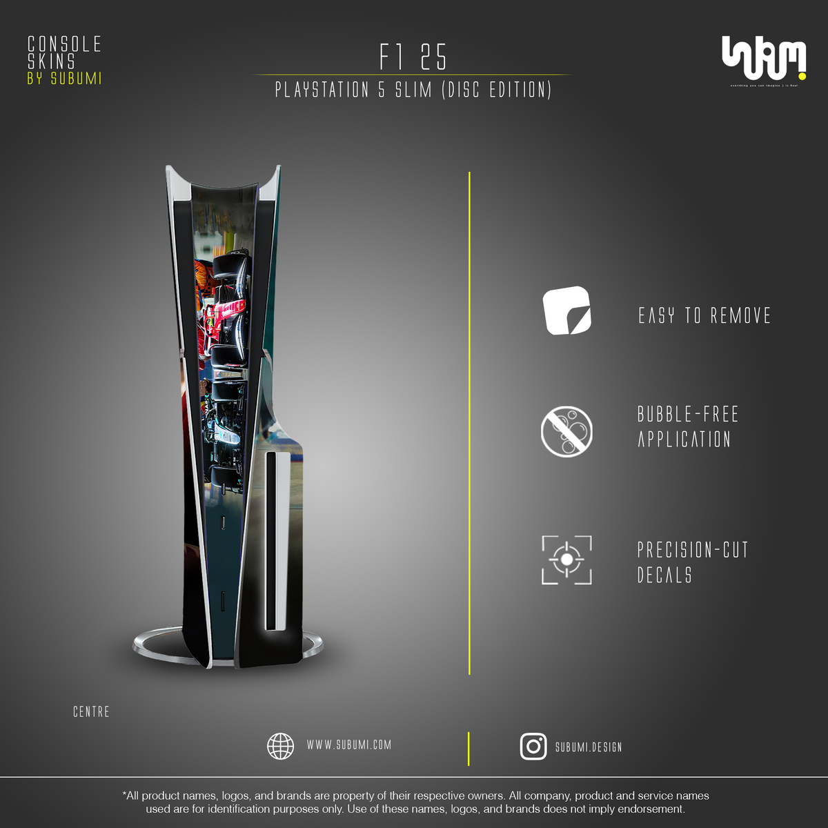 F125 inspired PlayStation 5 Slim skin design by subumi