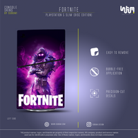 Fortnite Console Skin by SUBUMI — PS5 Slim Disc, left side