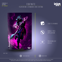 Fortnite Console Skin by SUBUMI — PS5 Standard Disc, right side