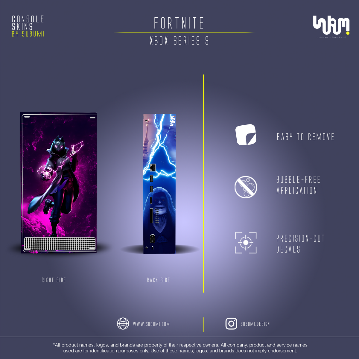 Fortnite Console Skin by SUBUMI — Xbox Series S, alternate view