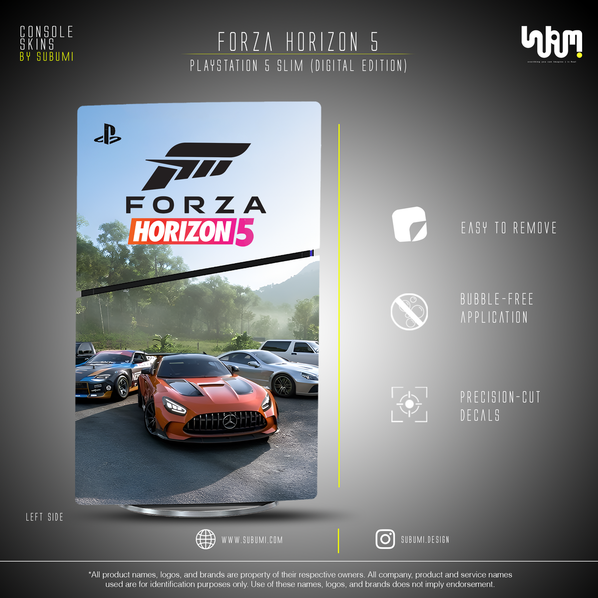 Forza Horizon 5 Console Skin by SUBUMI — PS5 Slim Digital, left side