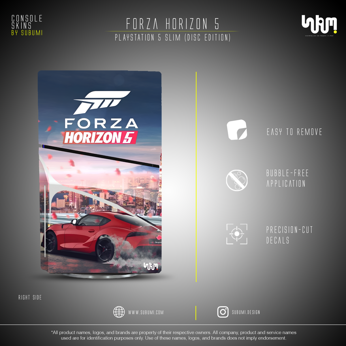 Forza Horizon 5 Console Skin by SUBUMI — PS5 Slim Disc, right side