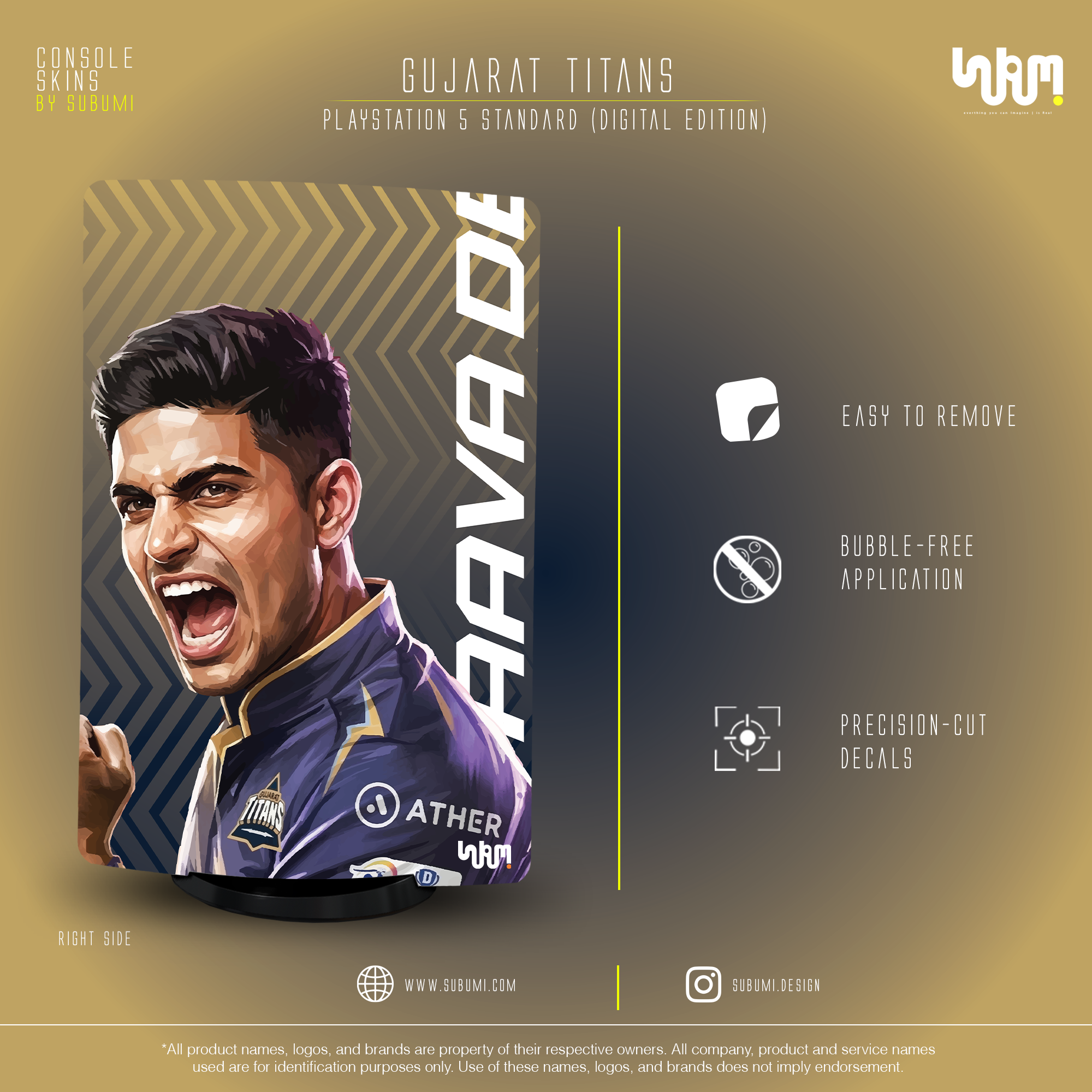 Gujarat Titans PS5 Console Skin | SUBUMI