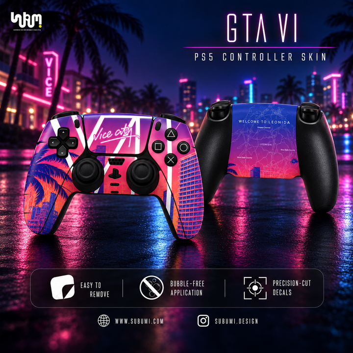 GTA VI PlayStation 5 Controller Skin by SUBUMI