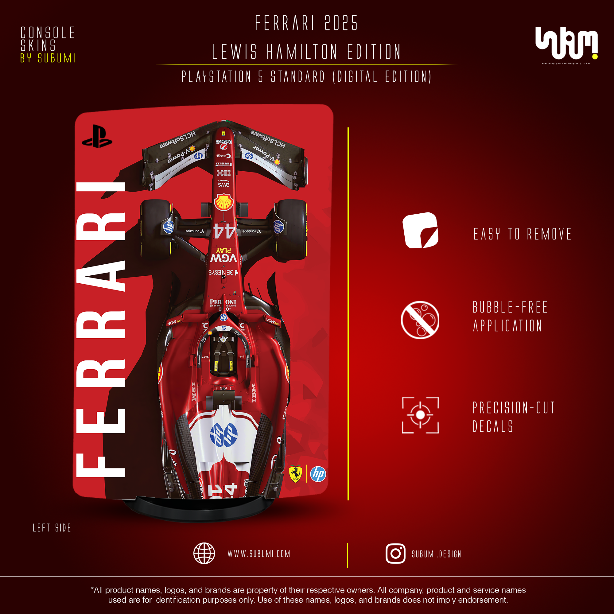 Ferrari 2025 Lewis Hamilton Edition Skins by SUBUMi