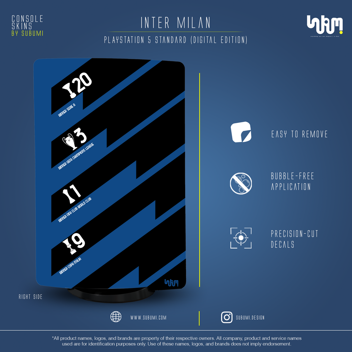 SUBUMI Inter Milan Console Skin