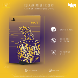 Kolkata Knight Riders IPL inspired Console Skin by SUBUMI for Playstation 5 Standard Disc