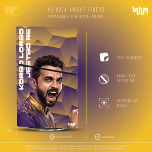 Kolkata Knight Riders IPL inspired Console Skin by SUBUMI for Playstation 5 Slim Digital